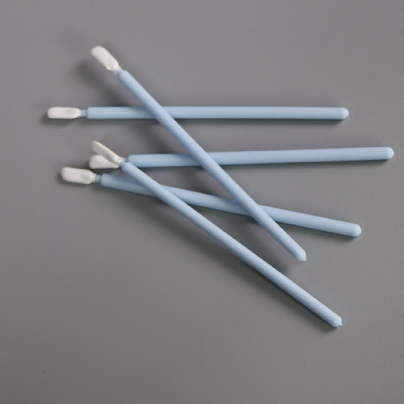 Round Head Cleanroom Swab Polypropylene Small Cotton Buds Microfiber Swabs For Semiconductor