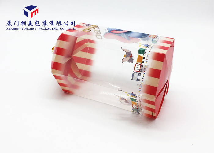 Hexagon Shape Clear Plastic Presentation Boxes 18.4cm Height PET Plastic Box
