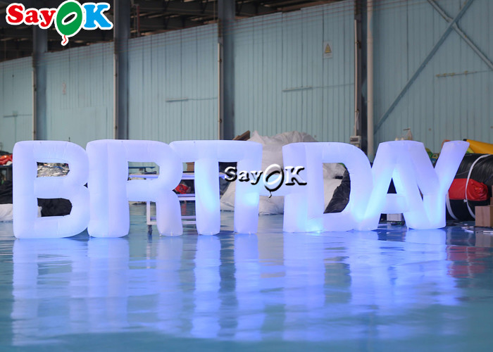 Large 1.3m 190T Inflatable LED Letters For Birthday Party Event Decoration