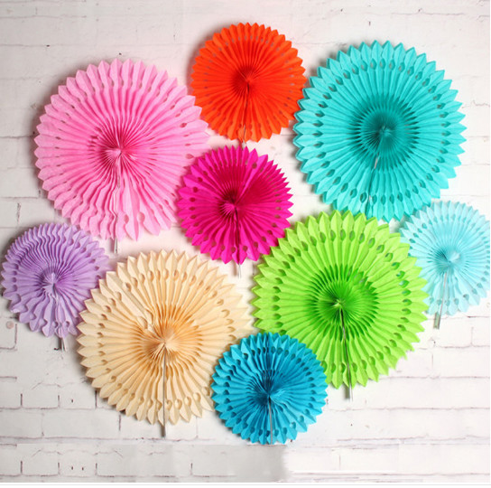 Color folding paper flowers Wedding window party home decoration creative decorations