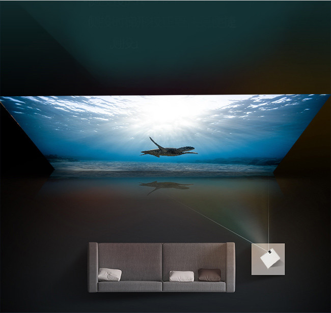 3.5mm Earphone Output Full HD 1080p Mini Projector 50000h Lifetime