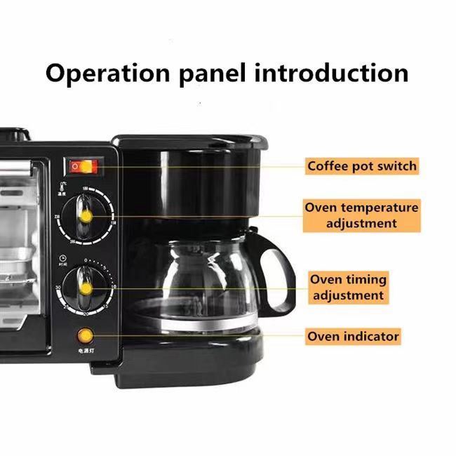 OEM Electric Oven/ Coffee Machine / Frying Pan - 3-in-1 Breakfast Maker