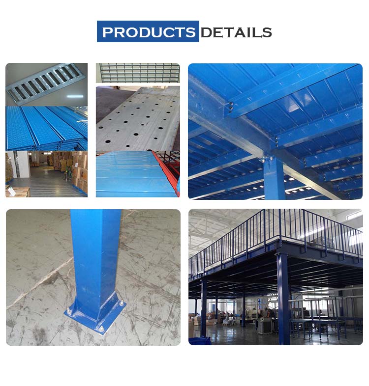 2-3 levels heavy duty mezzanine racking, steel mezzanine floor warehouse shelf platform