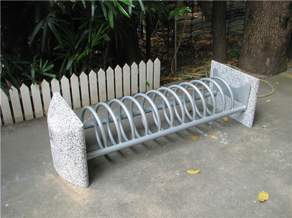 Embedded Mounted Bike Parking Racks Steel Material 1250mm Length OEM