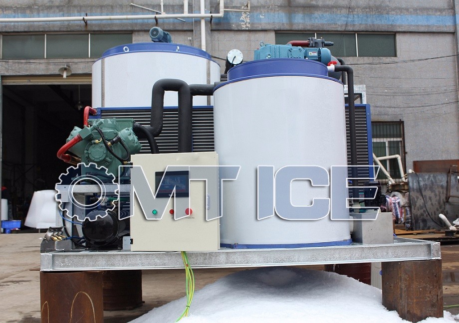 3Ton Seawater Flake Ice Machine Fishery Boats Flake Ice Making Machine German Bitzer Compressor