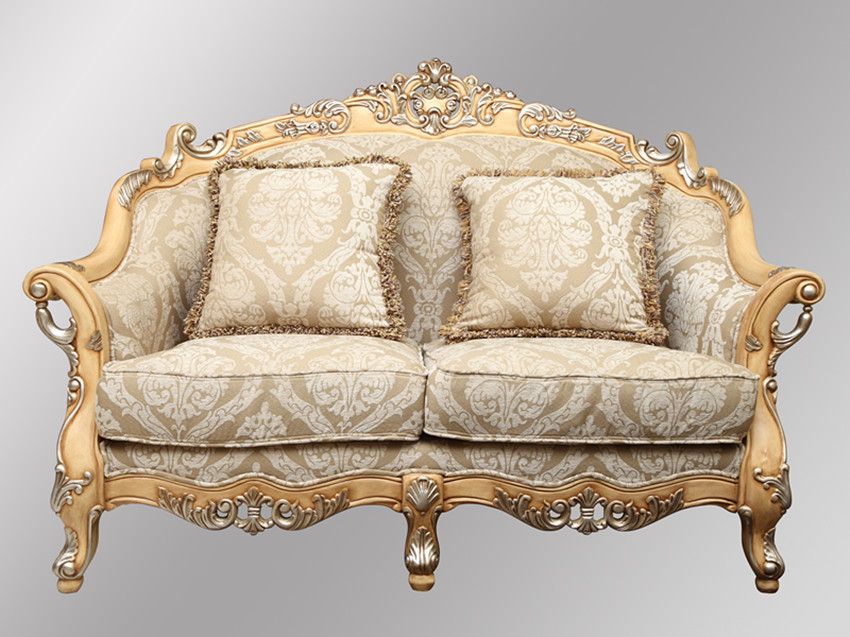 Champagne 4pcs Empire Royal Classical Sofa Set Vintage 3 Seater Sofa Suites