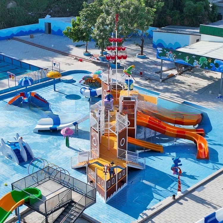 New Products Fiberglass Water Park Equipment Super Pirate Ship