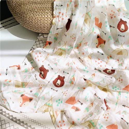 Infant Muslin Receiving Blankets Adorable Eco Friendly Zero Formaldehyde