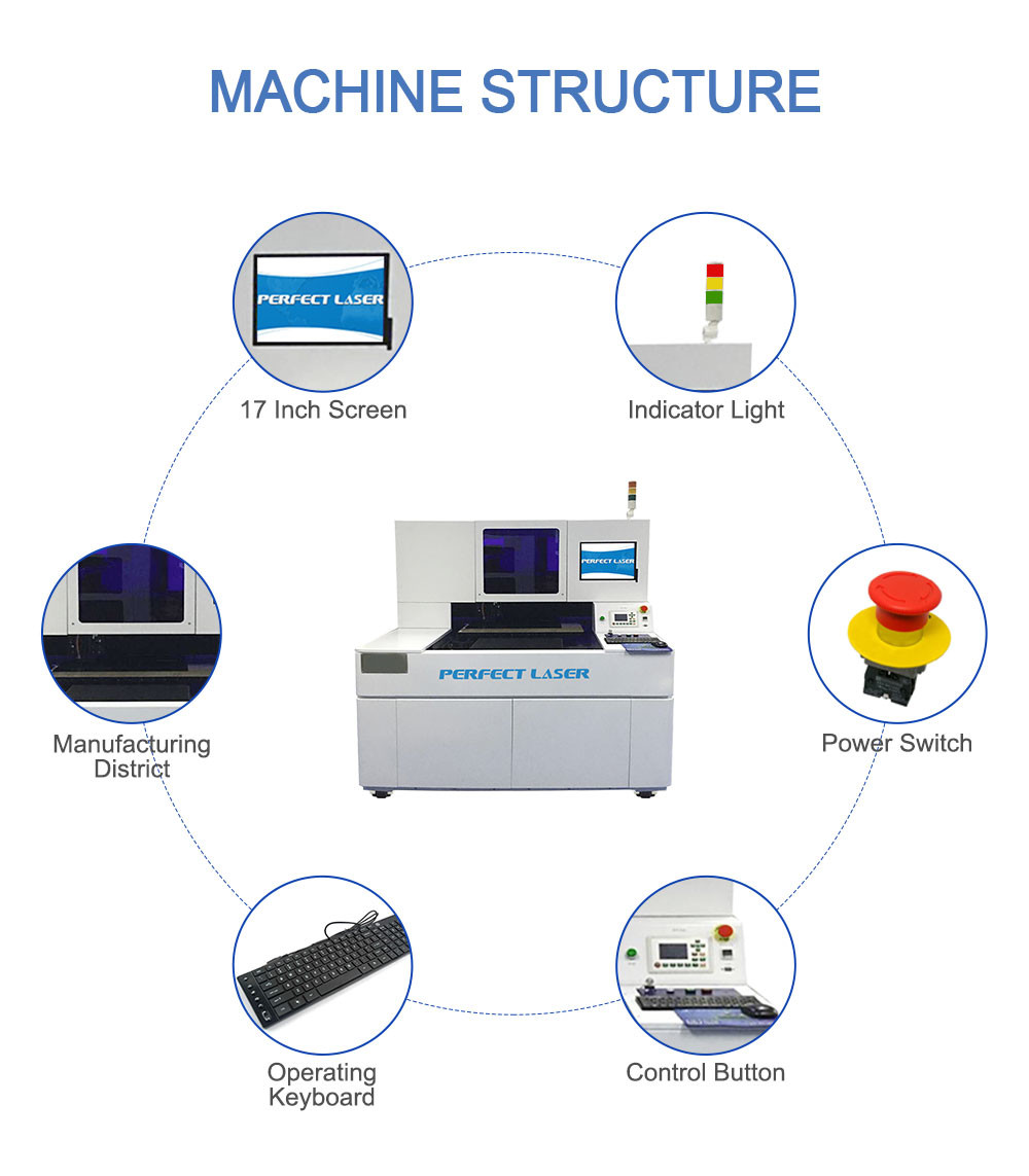 17 Inch Screen CCD Microimaging Large Format Industrial Laser Glass Cutting Machine