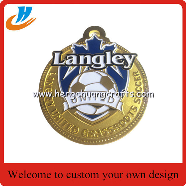 Sports events gold silver medals,die casting process medal with plated color