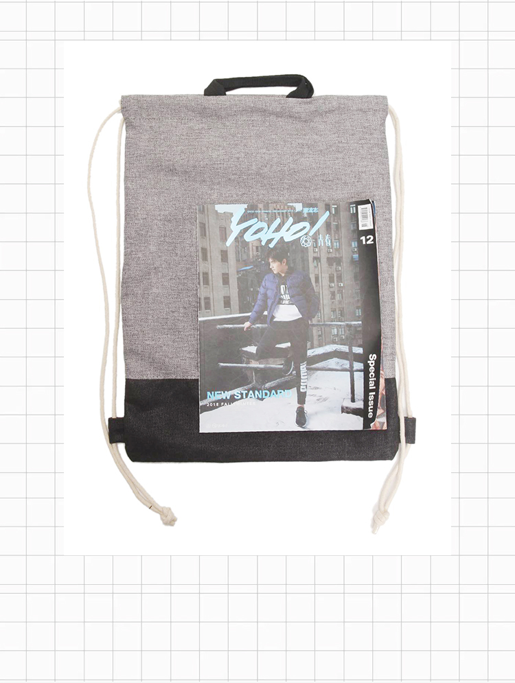 Customized Logo Cloth Drawstring Bags With OEM / ODM Services 32 * 44CM