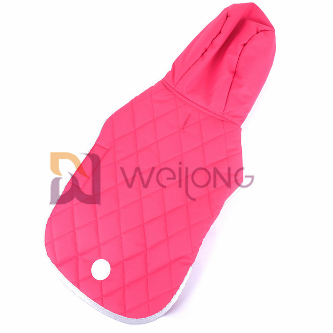 Taslan Quilting Patch Hoodie Reflective Dog Jacket Velcro Opening Pet Hoodie
