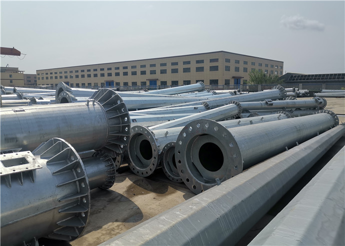 Q235 Q345 Q460 Conical Transmission Line Galvanized Pole Anti Corrosive