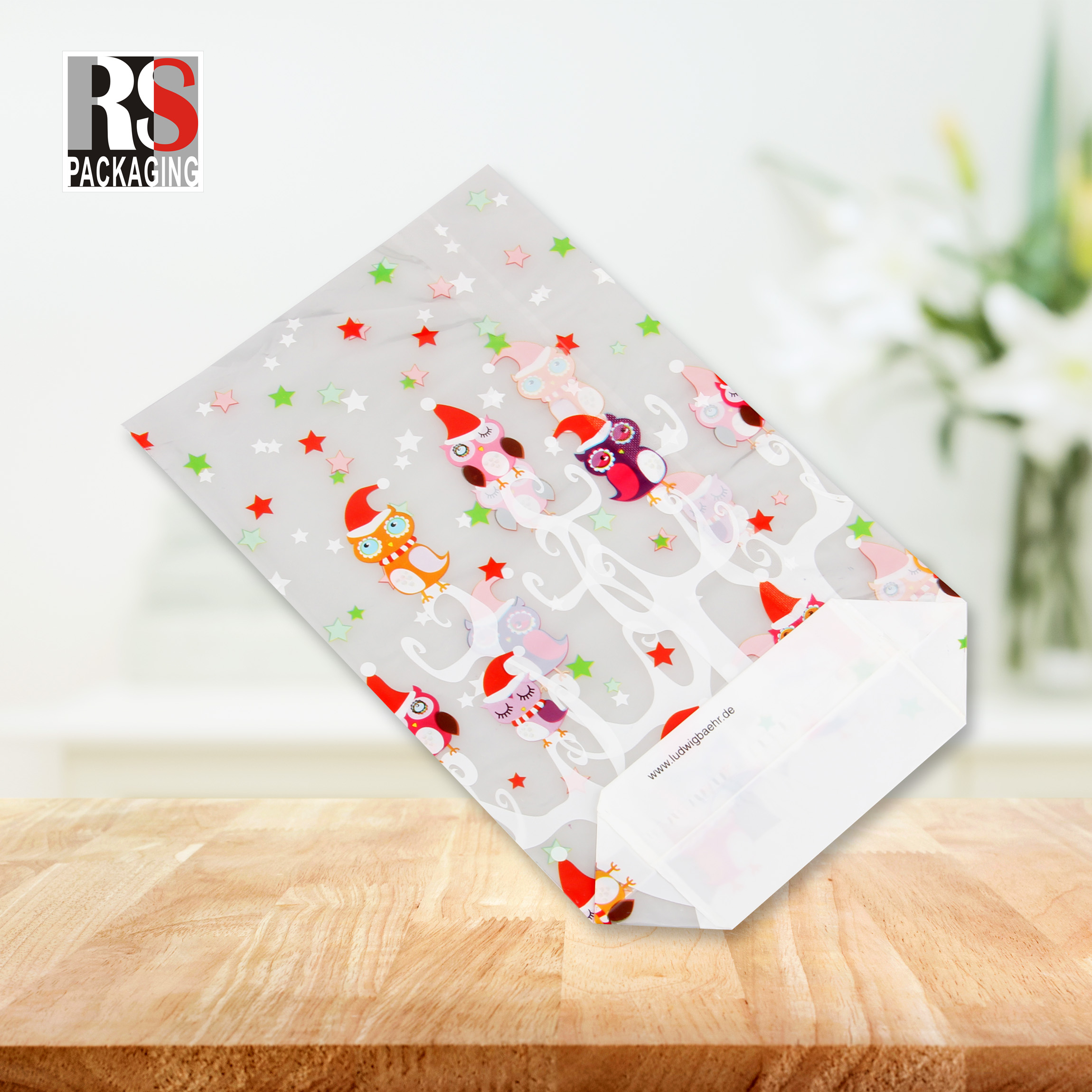 Recyclable Square Bottom Bakery Cellophane Bags With Convenient Window Feature