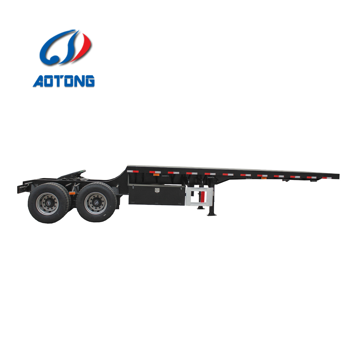 20ft Container Skeleton Dumping Semi Trailer 7700*2500*3070 mm Mechanical Suspension
