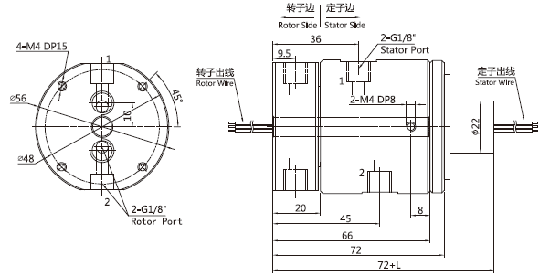 ODM Low Torque High Speed Pneumatic Rotary Union Air Rotary Union