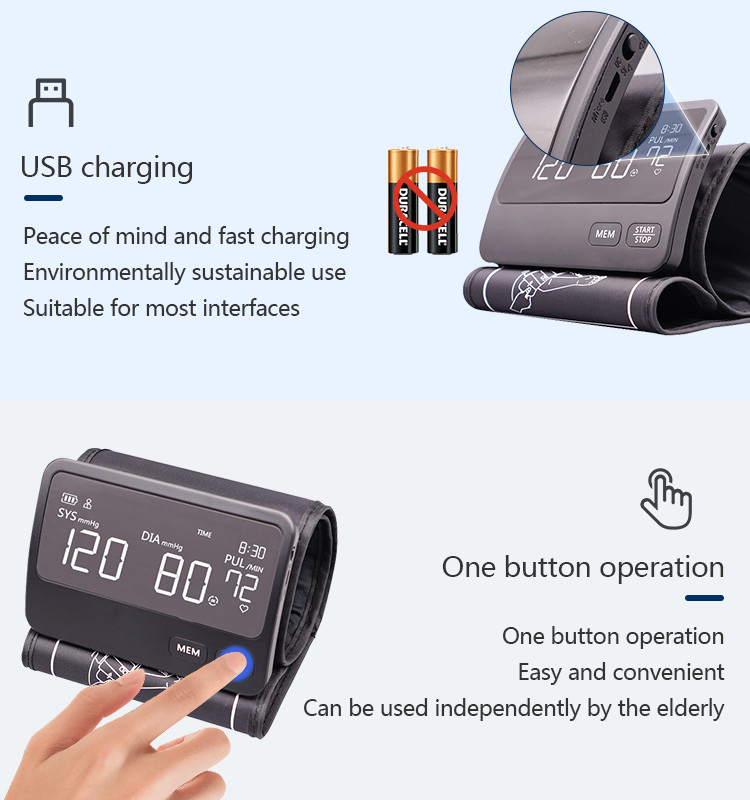 0-300mmHg Bluetooth Arm Bp Machine 5 Series 84*73mm 400mAh Battery