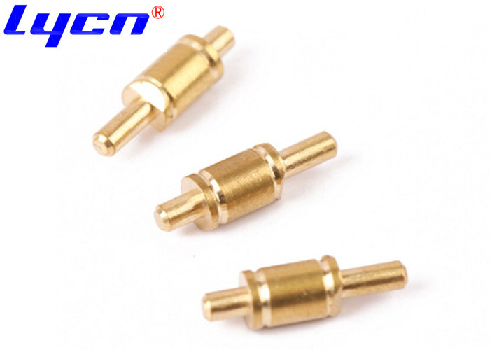 Gold Plated Electrical Connector Pin Brass Copper Circular Spring Loaded Pins