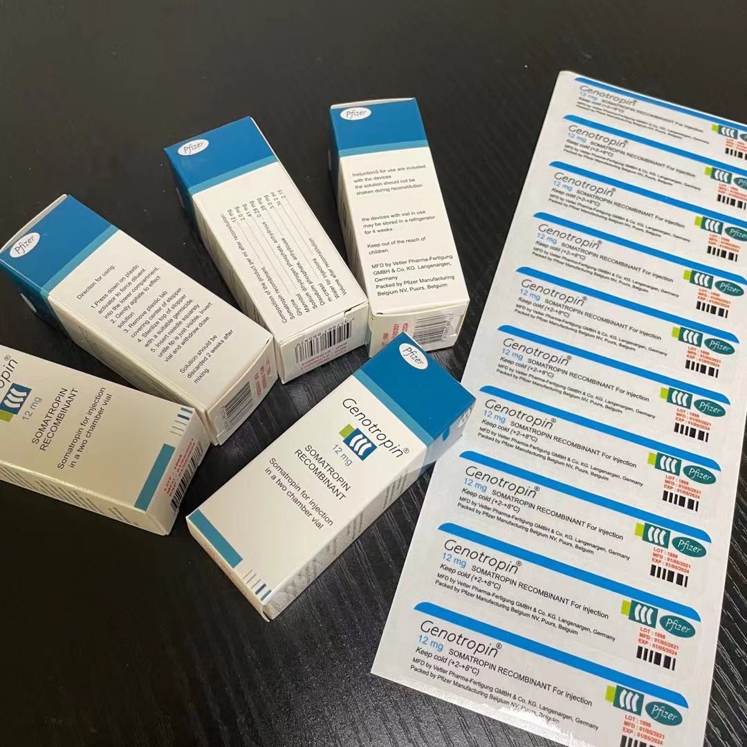 Custom Brand Pfizer Genotropin Somatropin cardboard 300gsm Paper Boxes With Matched Labels
