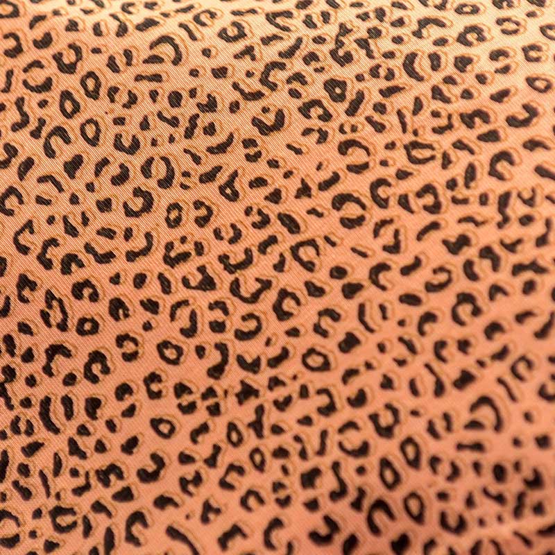 Leopard Dot Printed 180cm Rib Stretch Knitted Fabric Polyester Cotton Dress Fabric