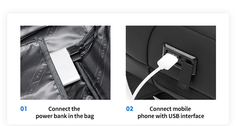 MingLu High quality new bag usb charging anti theft men waterproof bagpack backpack bag laptop backpack for men
