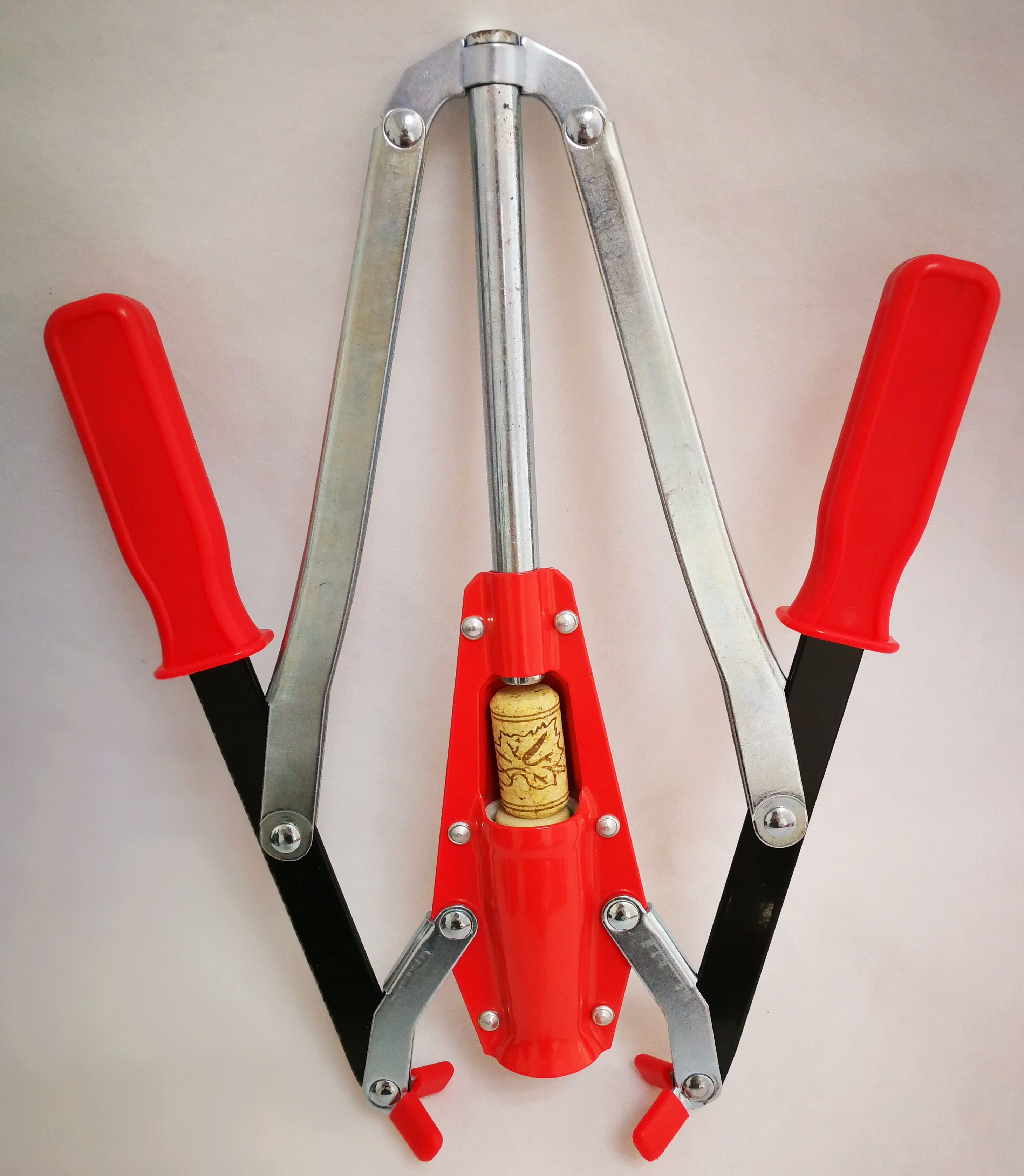 Adjustable Wine Making Corker , Hand Use Twin Lever Corker For Wine Bottles