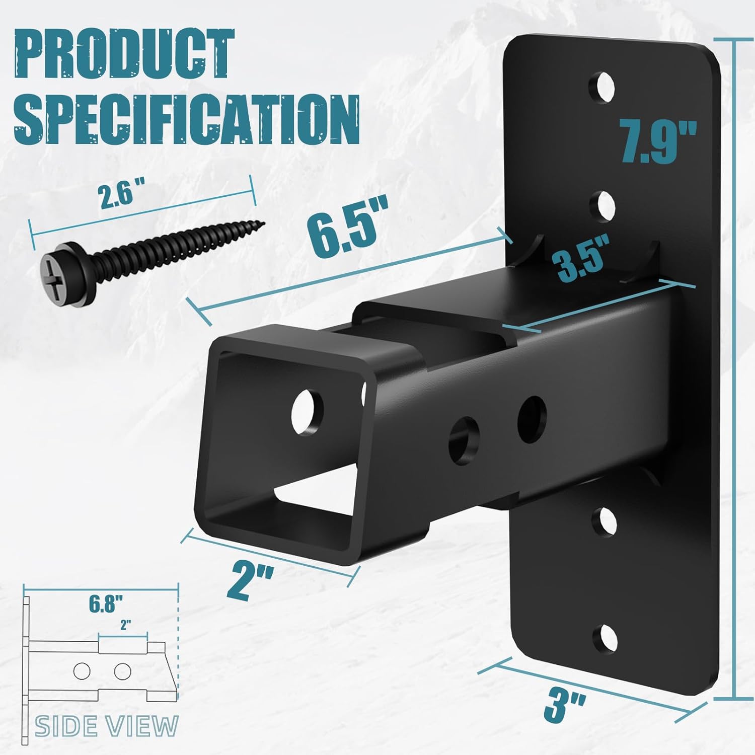 Trailer Hitch Receiver Storage Hitch Wall Mount Bike and Cargo Rack Hanging Organizer