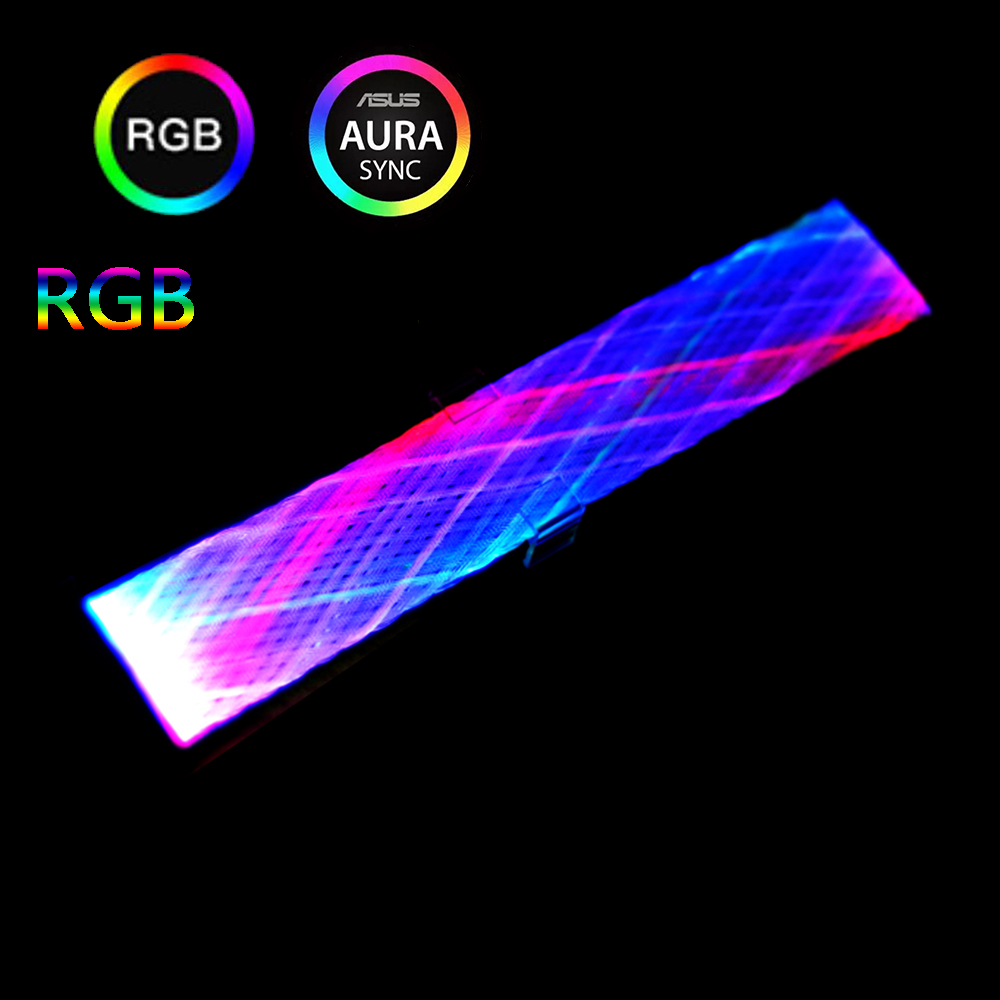 RGB PSU Extension Cable Kit to 8-Pin GPU Addressable ARGB Extension Sleeved Cable Kit Custom Power Supply Braided For Case