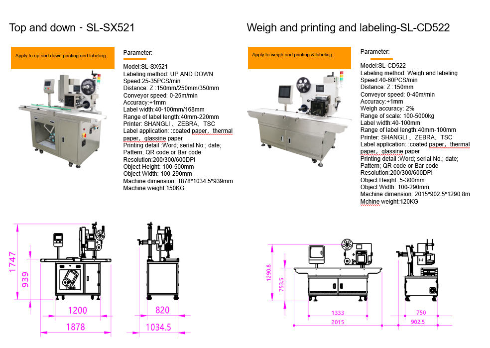 Wood Packaging Material Square Bottle Label Applicator for Flat Surfaces and Printer