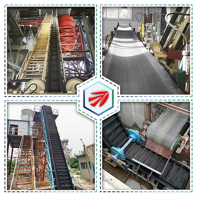 DJ Type Large Angle Vertical Sidewall Belt Conveyor For Coal Aggregate