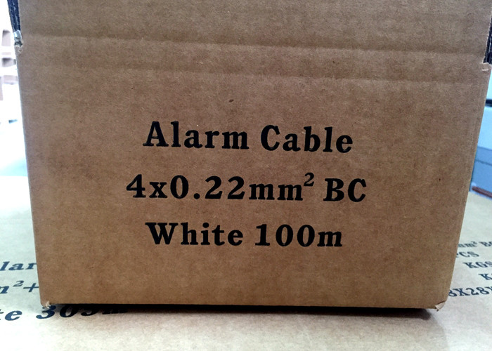 Customized White PVC Security Alarm Cable 0.2mm² Pure Copper Power Limited Wire