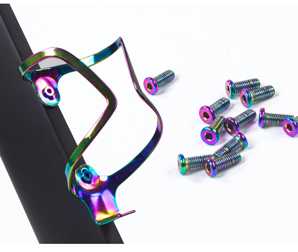 Universal Mountain Road Bicycle Bottle Cage Screw Dazzle colorful