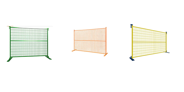 Standard Size Rental Portable Construction Canada PVC Coated Temporary Fence