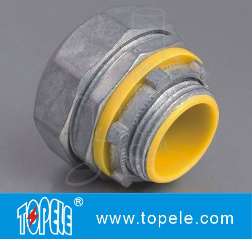 1/2" - 4" Zinc Liquid Tight Straight Connector With Yellow / Blue Gasket