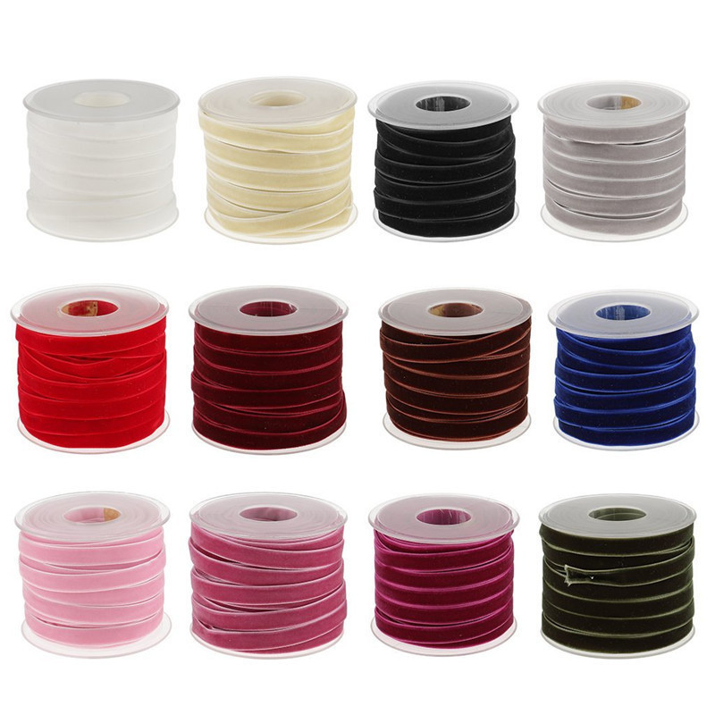 10mm*20Y Elastic Velvet Ribbon Pink Velvet Wired Ribbon ISO9001