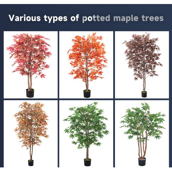 igh Simulation Maple Tree Autumn Leaves Landscaping Tree Faux Maple Trees for Shopping Mall/Resort Decoration