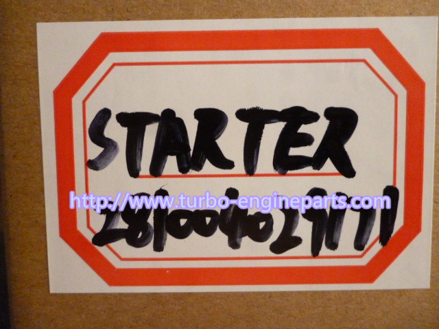 Heat Resistance Diesel Engine Starter Motor 281004029171 Anti Humidity