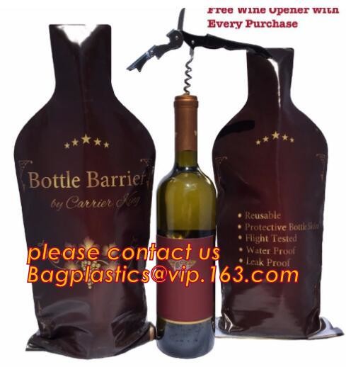 Anti-Shock Reusable Plastic PVC Inflatable Bubble Liner Protective Pac Red Wine Bags Protector For Fragile bagease pack