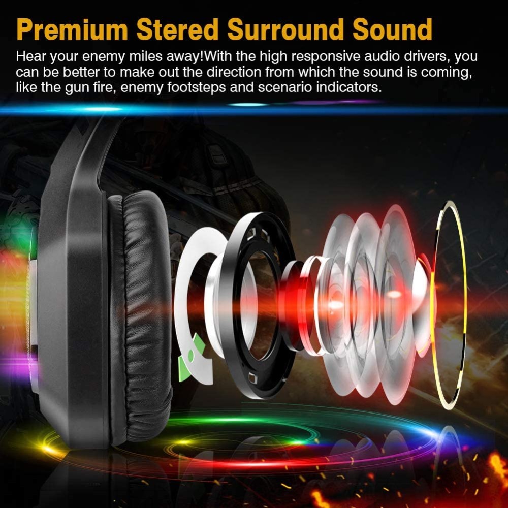 ONIKUMA K10 Wired Gaming Headset