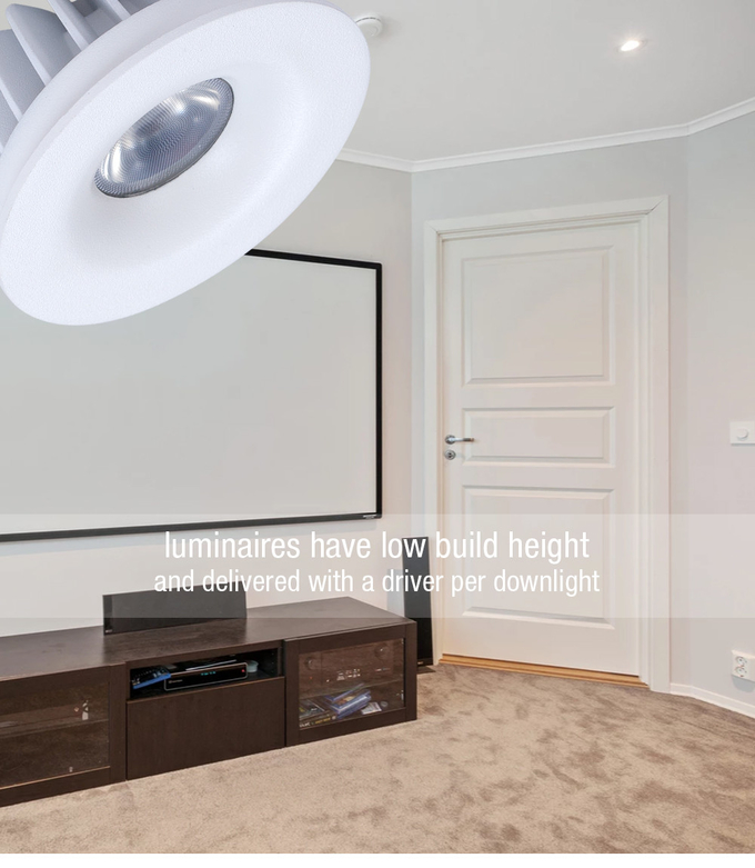 Warm White Dimmable COB LED Downlight Durable Recessed 9W IP54