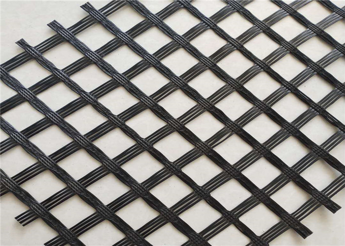 Warp Knitted Biaxial Glass Fiber Geogrid For Gravel Roads