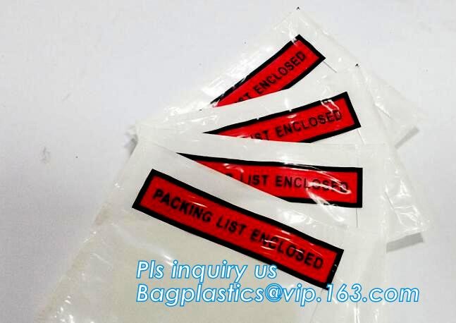 PP film 178*140mm invoice enclosed packing list envelopes, DHL Shipping pockets for waybill, A4 size plastic packing lis
