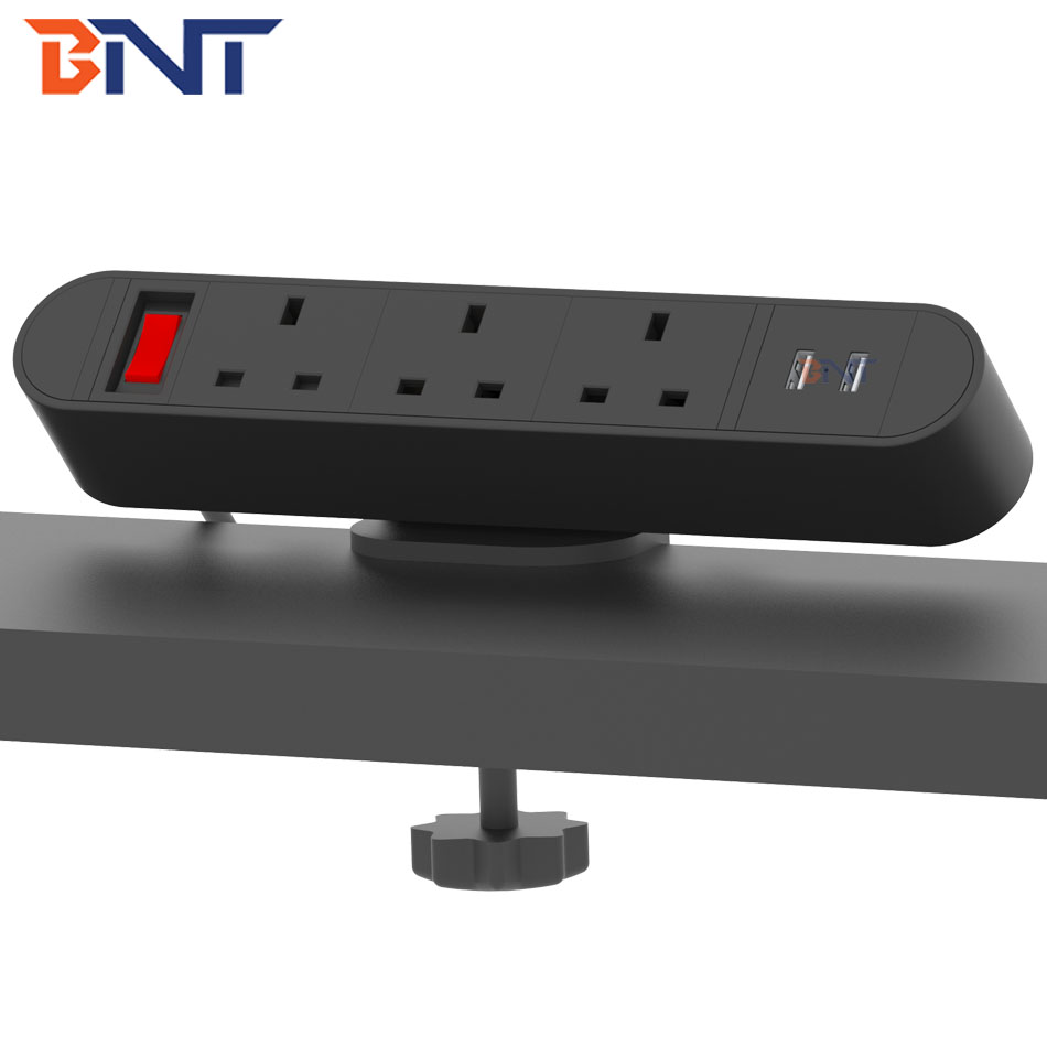 2020 new design customization office furniture clamp on table top edge socket