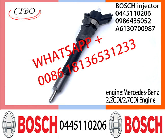 BOSCH Common fuel Injector 0445110120 0445110121 0445110206 0986435052 A6130700987 for Mercedes-Benz 2.2CDi/2.7CDi