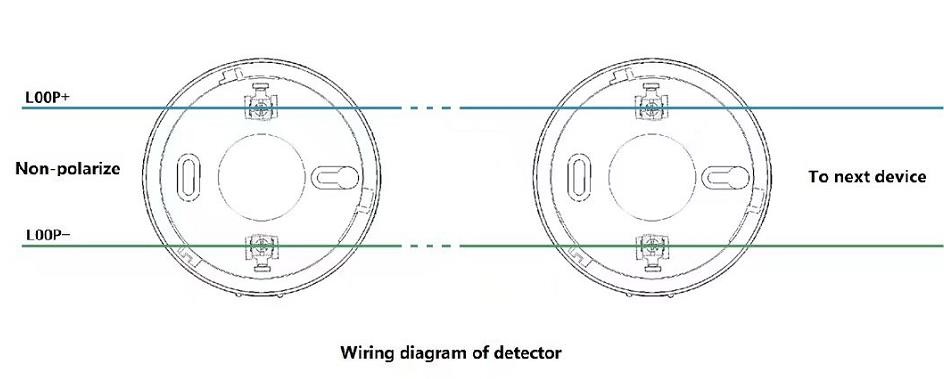 Wall Mounted Photoelectric Addressable Smoke Detector Customized Available