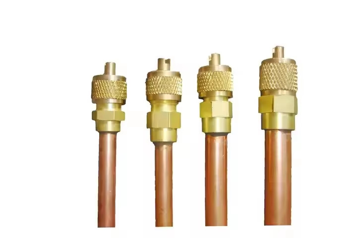 New Copper Charging Access Valve Check Valve 1/8 3/16 1/4 5/16 3/8 Sizes for Air Conditioner
