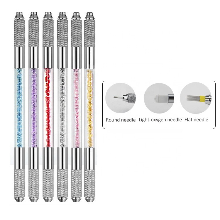 Acrylic Double Head Microblading Tattoo Pen Eyebrow Permanent Makeup Tools