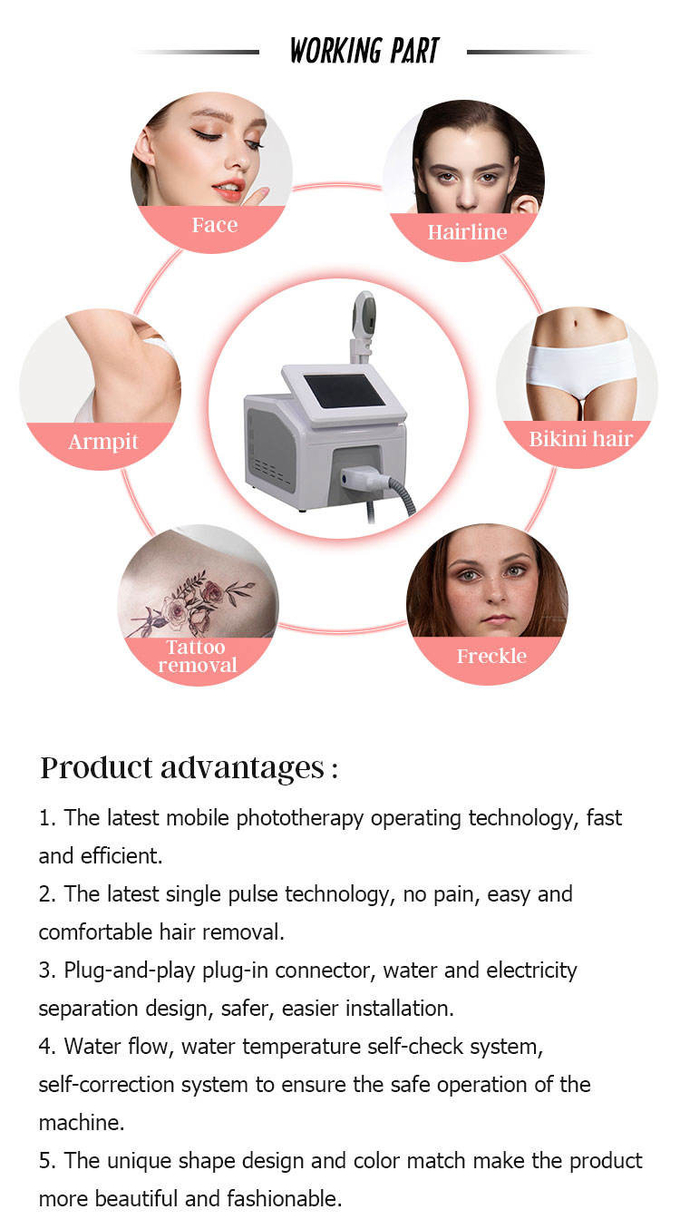 480/530/640nm OPT IPL Laser Beauty Equipment Skin Freckle Removing