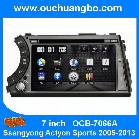 Ouchuangbo Head Unit DVD Player for Ssangyong Actyon Sports 2005-2013 GPS Navi USB iPod SWC OCB-7066A