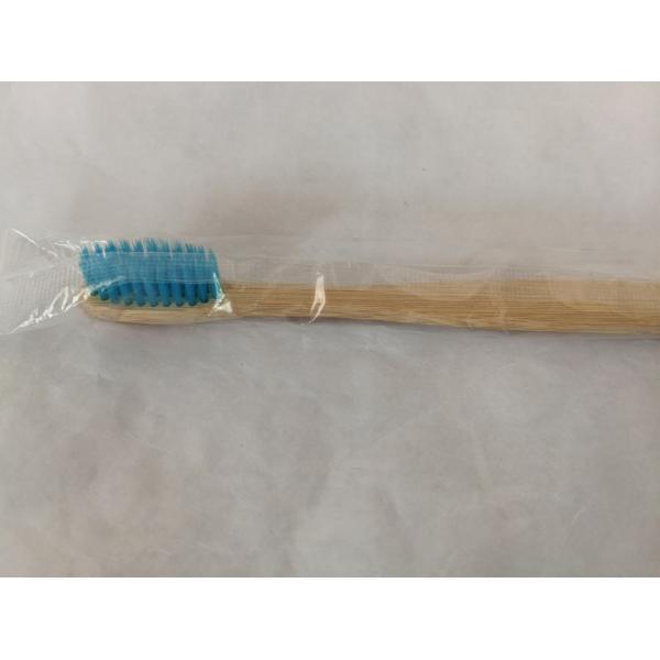 Cleaning Toothbrush Bamboo Handle Hotel Homestay Easy to Carry Teeth Cleaning Tool Blue Plastic Bag Toothbrush